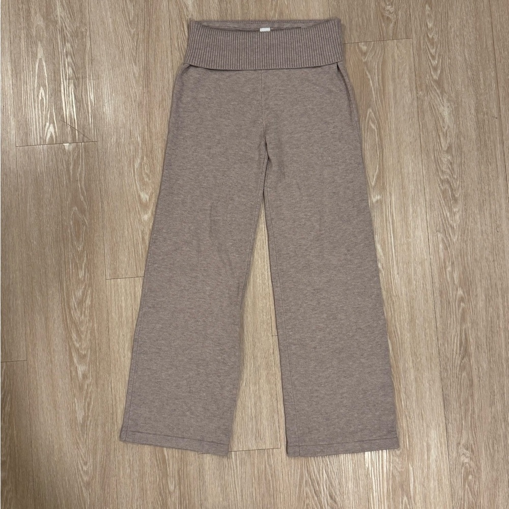 Gilly Hicks Taupe Straight-Leg Lounge Sweatpants